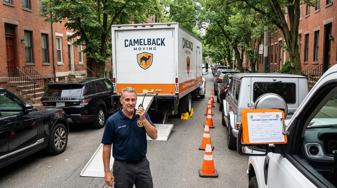 City street loading permit setup in Bordentown, NJ
